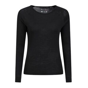 Mountain Warehouse Women’s Merino Wool Thermal Base Layer Top II in Black Size 6